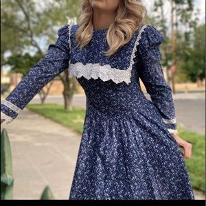 Gunne sax prairie calico vintage midi